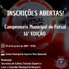 Mato Queimado inicia inscrições para o Campeonato Municipal de Futsal