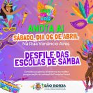 São Borja prepara desfile das escolas de samba para dia 06 de abril